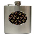 Insects Motif Pattern Hip Flask (6 oz)