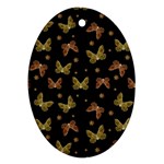 Insects Motif Pattern Oval Ornament (Two Sides)