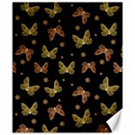 Insects Motif Pattern Canvas 8  x 10 