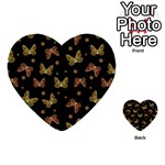 Insects Motif Pattern Multi-purpose Cards (Heart) 