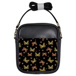 Insects Motif Pattern Girls Sling Bags
