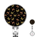 Insects Motif Pattern Stainless Steel Nurses Watch