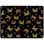 Insects Motif Pattern Double Sided Fleece Blanket (Large) 