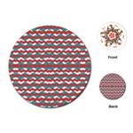 Geometric Waves Playing Cards (Round) 