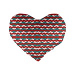Geometric Waves Standard 16  Premium Heart Shape Cushions