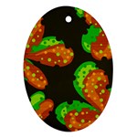 Autumn leafs Oval Ornament (Two Sides)