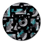 Blue shadows  Round Mousepads