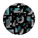 Blue shadows  Round Ornament (Two Sides) 
