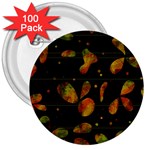 Floral abstraction 3  Buttons (100 pack) 