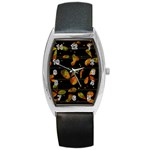 Floral abstraction Barrel Style Metal Watch