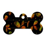Floral abstraction Dog Tag Bone (Two Sides)