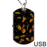 Floral abstraction Dog Tag USB Flash (Two Sides) 