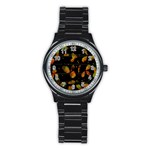 Floral abstraction Stainless Steel Round Watch