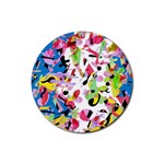 Colorful pother Rubber Round Coaster (4 pack) 