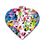 Colorful pother Dog Tag Heart (One Side)
