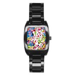 Colorful pother Stainless Steel Barrel Watch