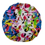 Colorful pother Large 18  Premium Flano Round Cushions