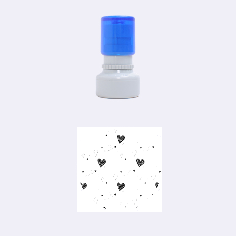 Colorful Cute Hearts Pattern Rubber Round Stamps (Small) from UrbanLoad.com 1.12 x1.12  Stamp