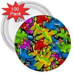 Colorful airplanes 3  Buttons (100 pack) 