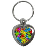 Colorful airplanes Key Chains (Heart) 