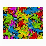 Colorful airplanes Small Glasses Cloth (2-Side)