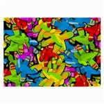 Colorful airplanes Large Glasses Cloth (2-Side)