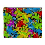 Colorful airplanes Cosmetic Bag (XL)