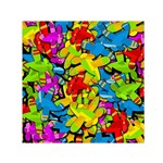 Colorful airplanes Small Satin Scarf (Square)