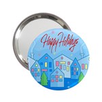 Xmas landscape - Happy Holidays 2.25  Handbag Mirrors