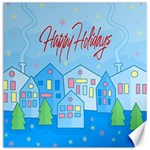 Xmas landscape - Happy Holidays Canvas 12  x 12  
