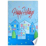Xmas landscape - Happy Holidays Canvas 24  x 36 