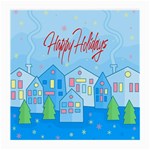 Xmas landscape - Happy Holidays Medium Glasses Cloth (2-Side)