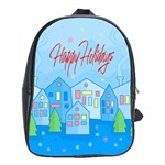 Xmas landscape - Happy Holidays School Bags(Large) 
