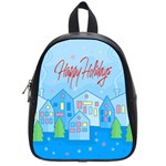 Xmas landscape - Happy Holidays School Bags (Small) 