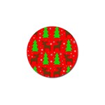 Reindeer and Xmas trees pattern Golf Ball Marker