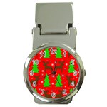 Reindeer and Xmas trees pattern Money Clip Watches