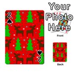 Reindeer and Xmas trees pattern Playing Cards 54 Designs 