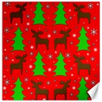 Reindeer and Xmas trees pattern Canvas 16  x 16  