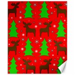 Reindeer and Xmas trees pattern Canvas 16  x 20  