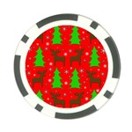 Reindeer and Xmas trees pattern Poker Chip Card Guards (10 pack) 