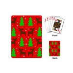 Reindeer and Xmas trees pattern Playing Cards (Mini) 