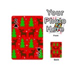 Reindeer and Xmas trees pattern Playing Cards 54 (Mini) 