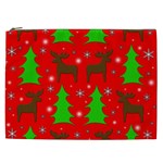Reindeer and Xmas trees pattern Cosmetic Bag (XXL) 