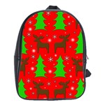Reindeer and Xmas trees pattern School Bags (XL) 