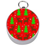 Reindeer and Xmas trees pattern Silver Compasses