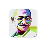 Ghandi Rubber Square Coaster (4 pack) 