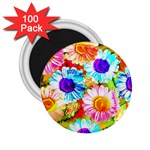 Colorful Daisy Garden 2.25  Magnets (100 pack) 