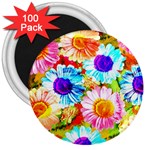 Colorful Daisy Garden 3  Magnets (100 pack)