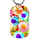 Colorful Daisy Garden Dog Tag (Two Sides)