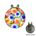 Colorful Daisy Garden Hat Clips with Golf Markers